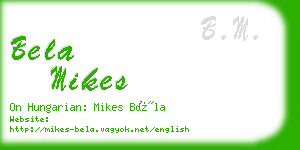 bela mikes business card